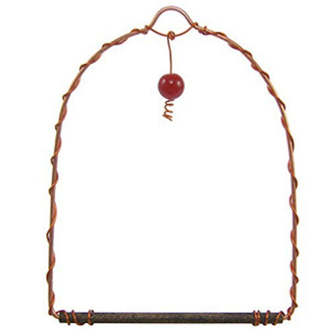 Songbird Essentials columpio frontal mostrando madera y cobre, añade atractivo visual