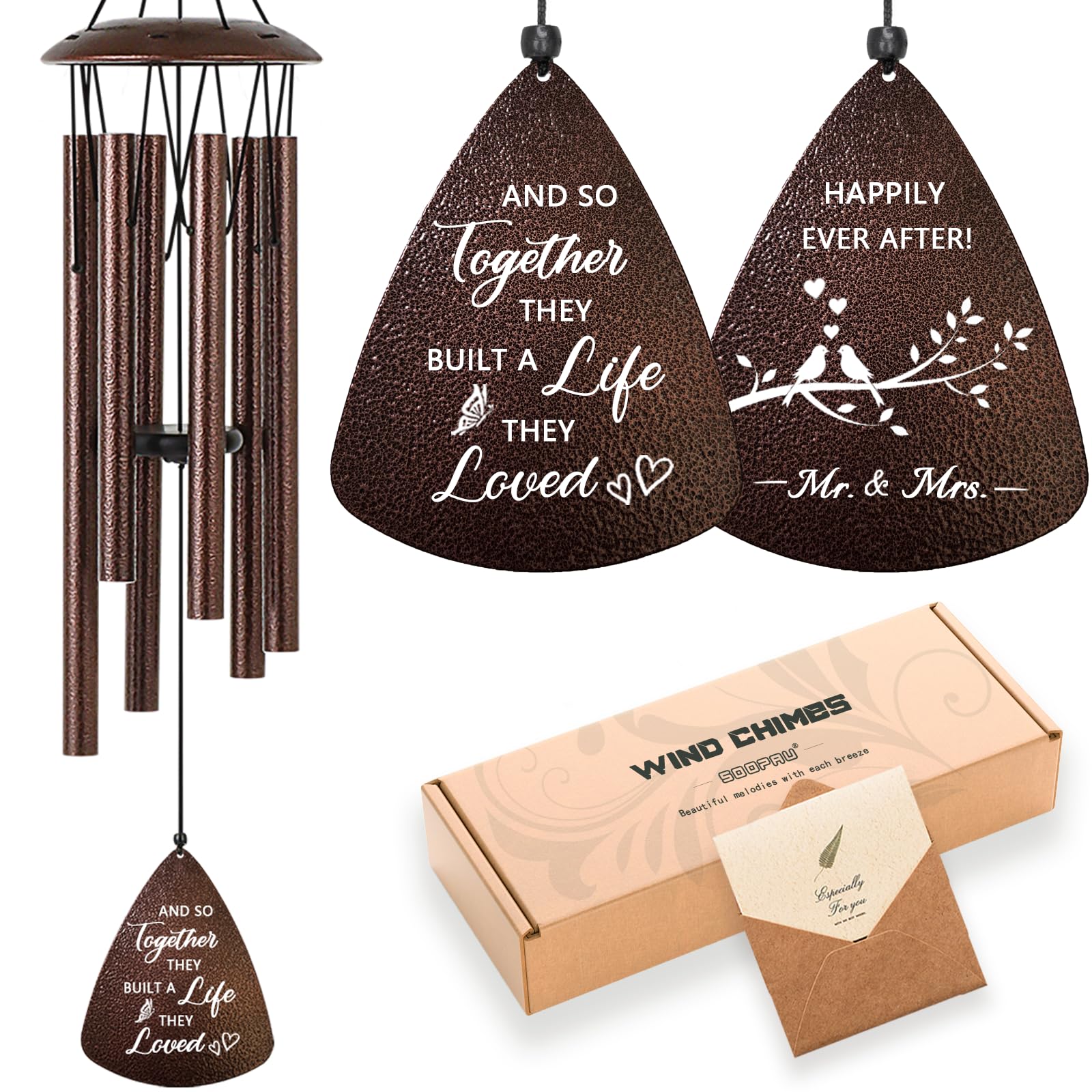 Soopau campana bronce presentación elegante lista para regalo