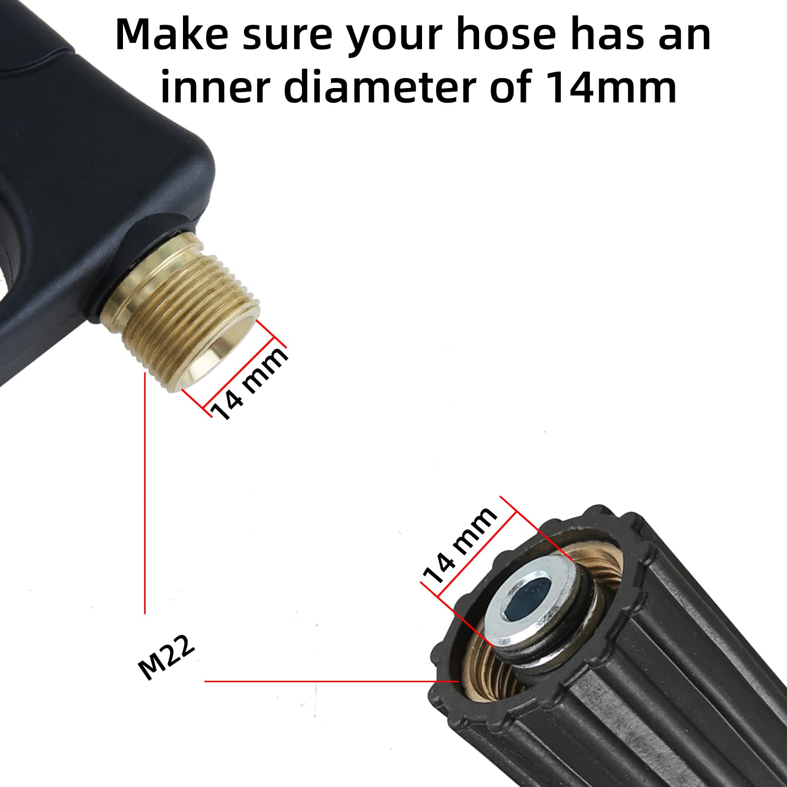 Sooprinse conector rápido 1/4" que permite cambiar boquillas rápidamente