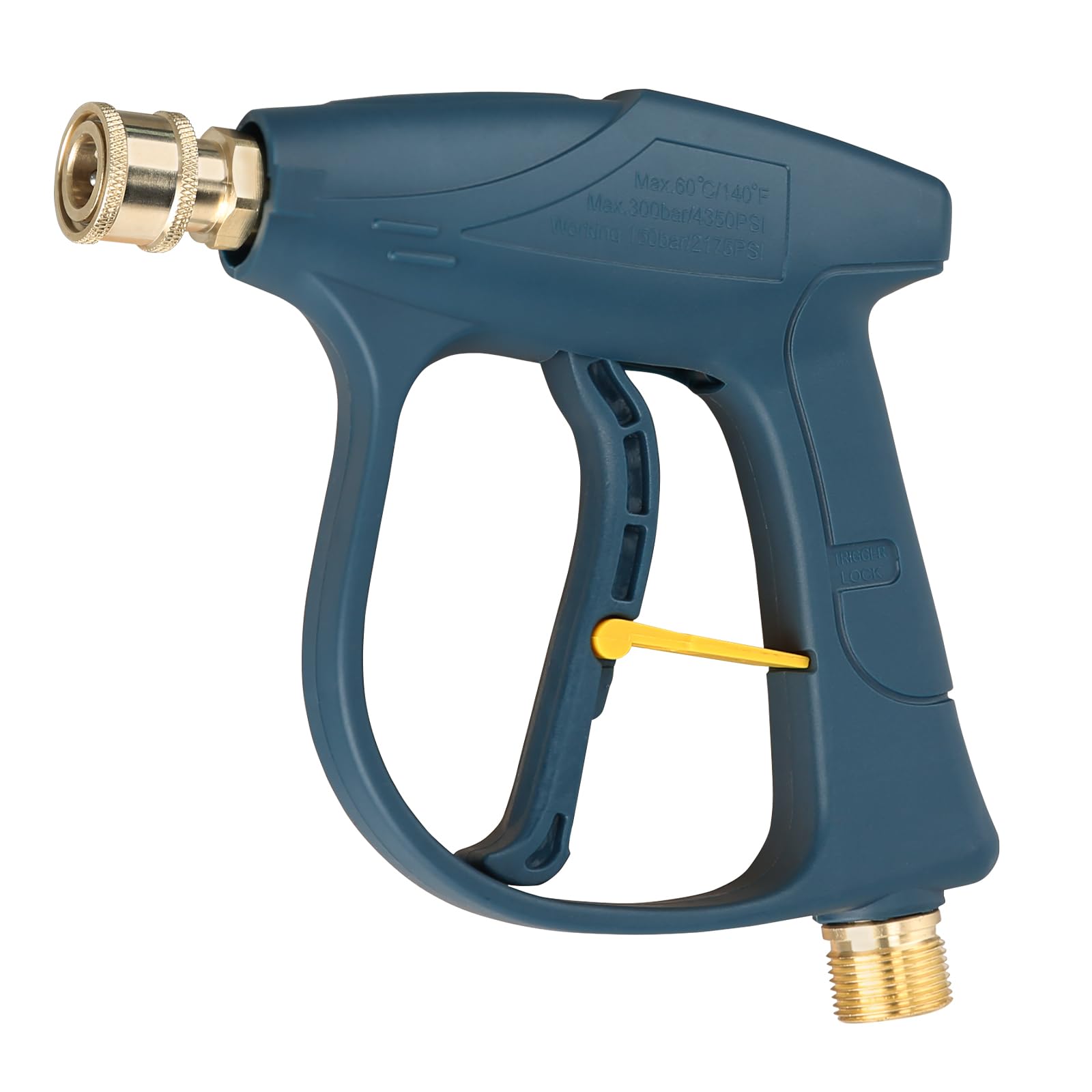 Sooprinse pistola frente mostrando diseño robusto y control ergonómico