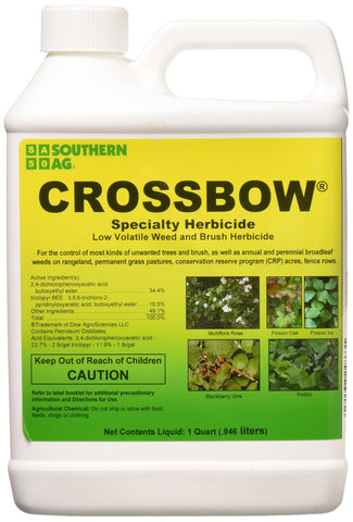 Southern Ag Crossbow botella frontal mostrando etiqueta y volumen de 32 oz, control preciso