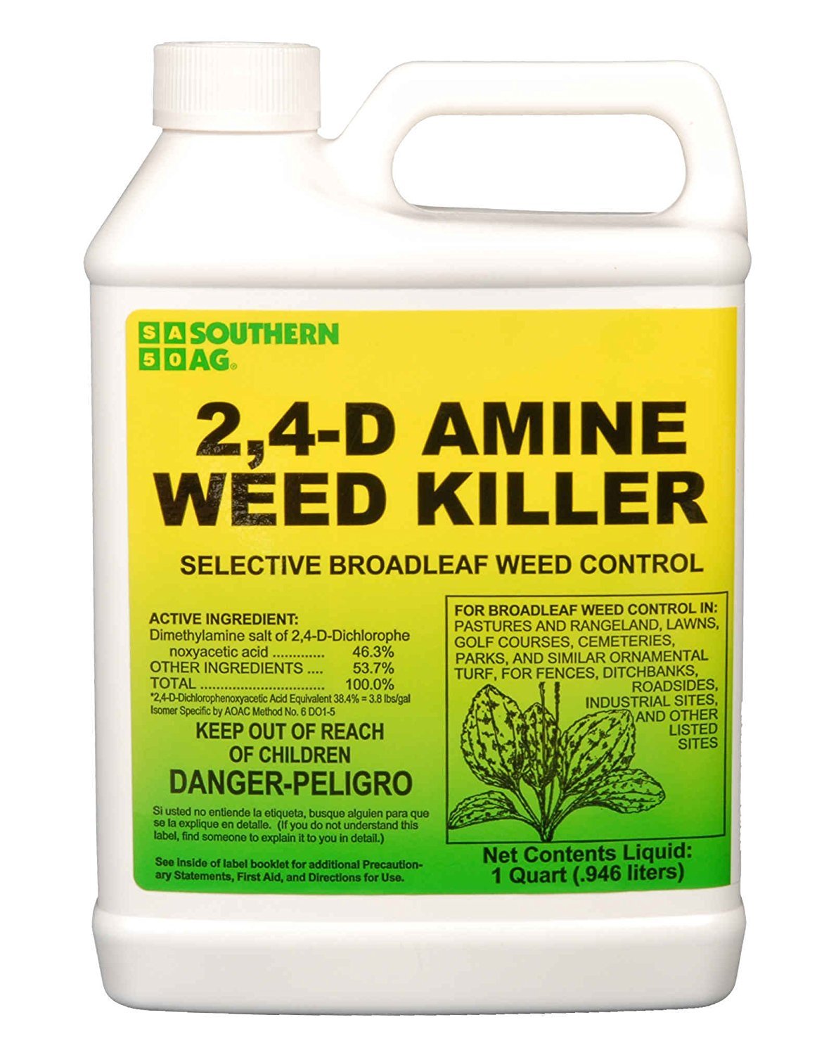 Southern Ag envase frontal 32 oz mostrando etiqueta y uso fácil