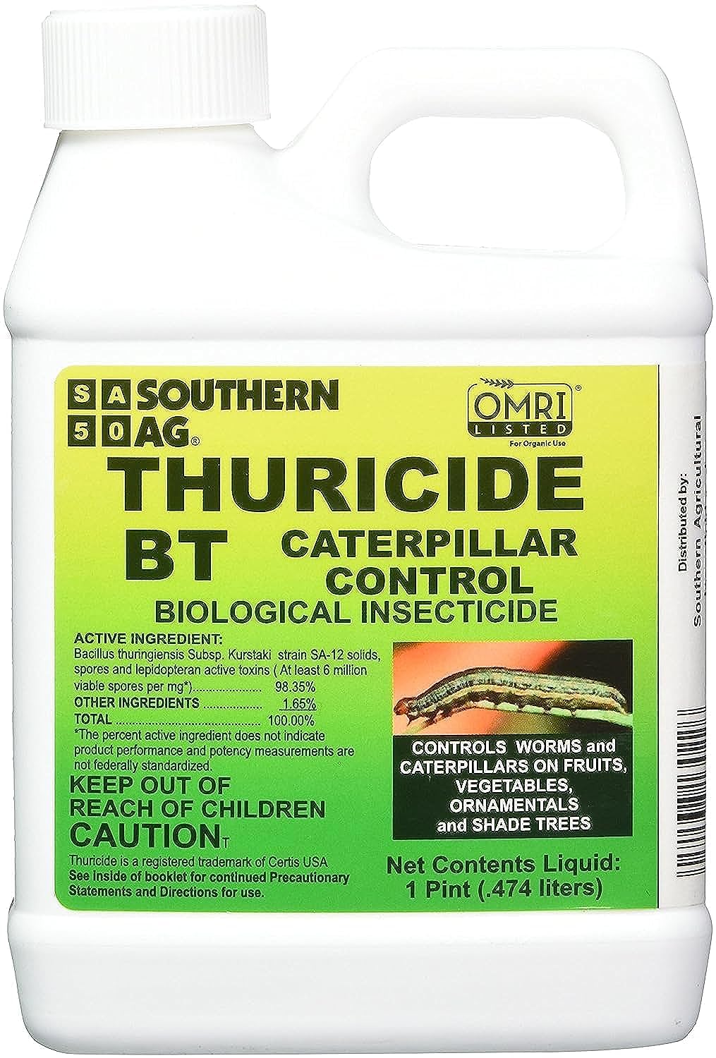 Southern Ag botella frontal 16 oz mostrando etiqueta y uso práctico