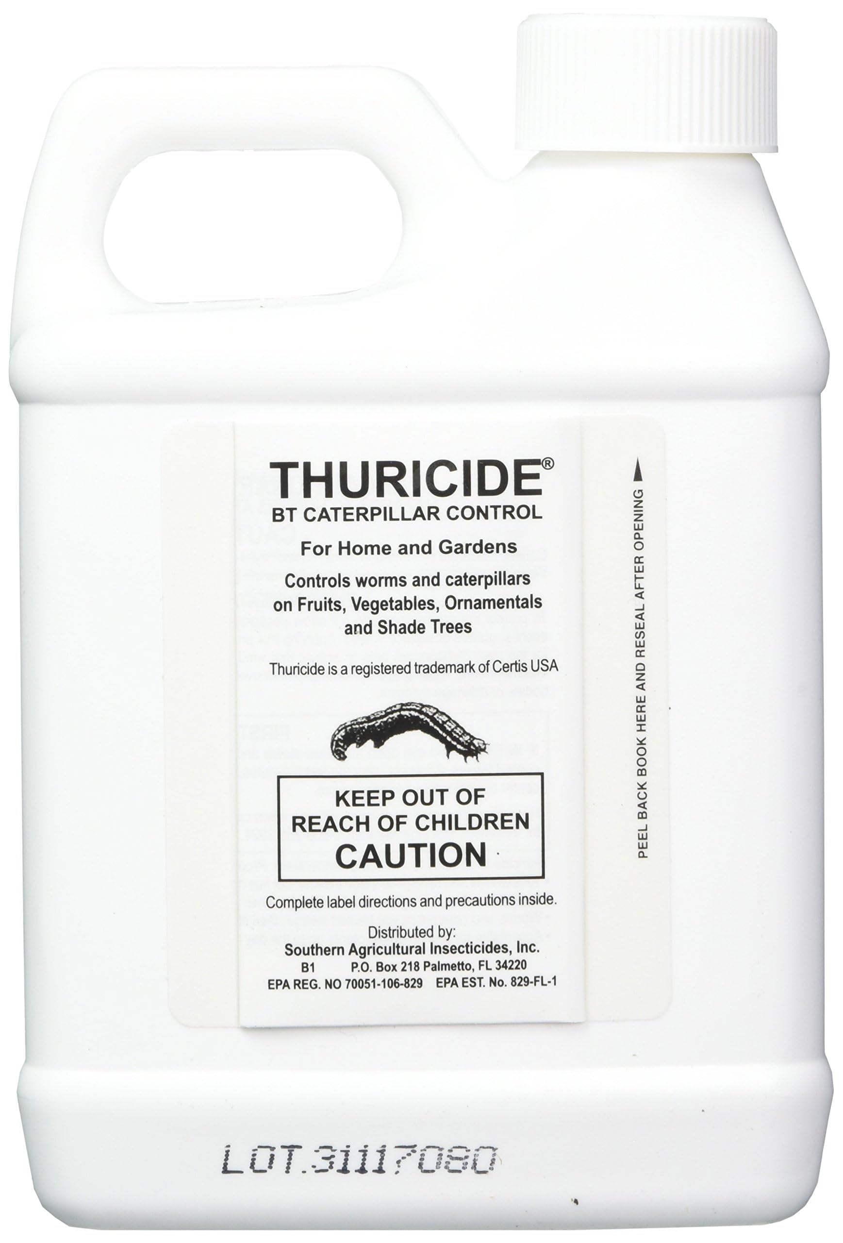 Southern Ag Thuricide aplicado con rociador sobre hojas protege cultivos