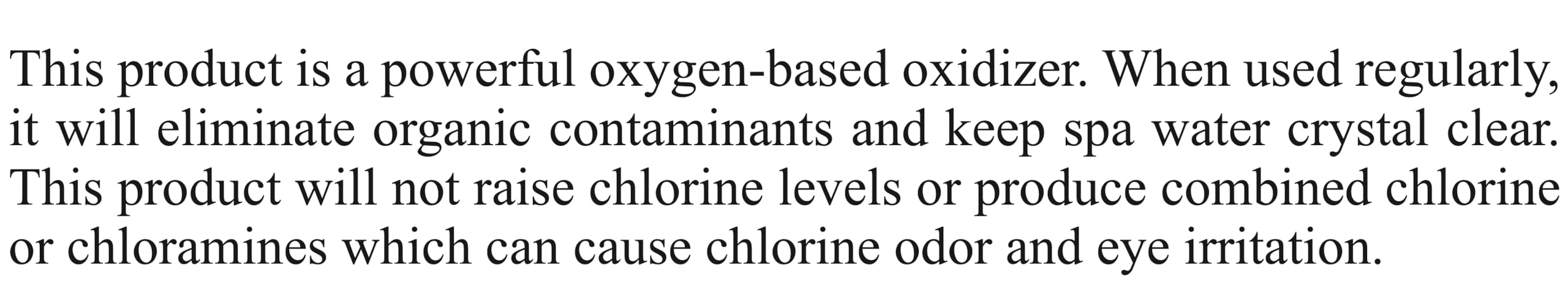 SpaChoice gráfico de dosificación con onzas y galones para aplicación precisa