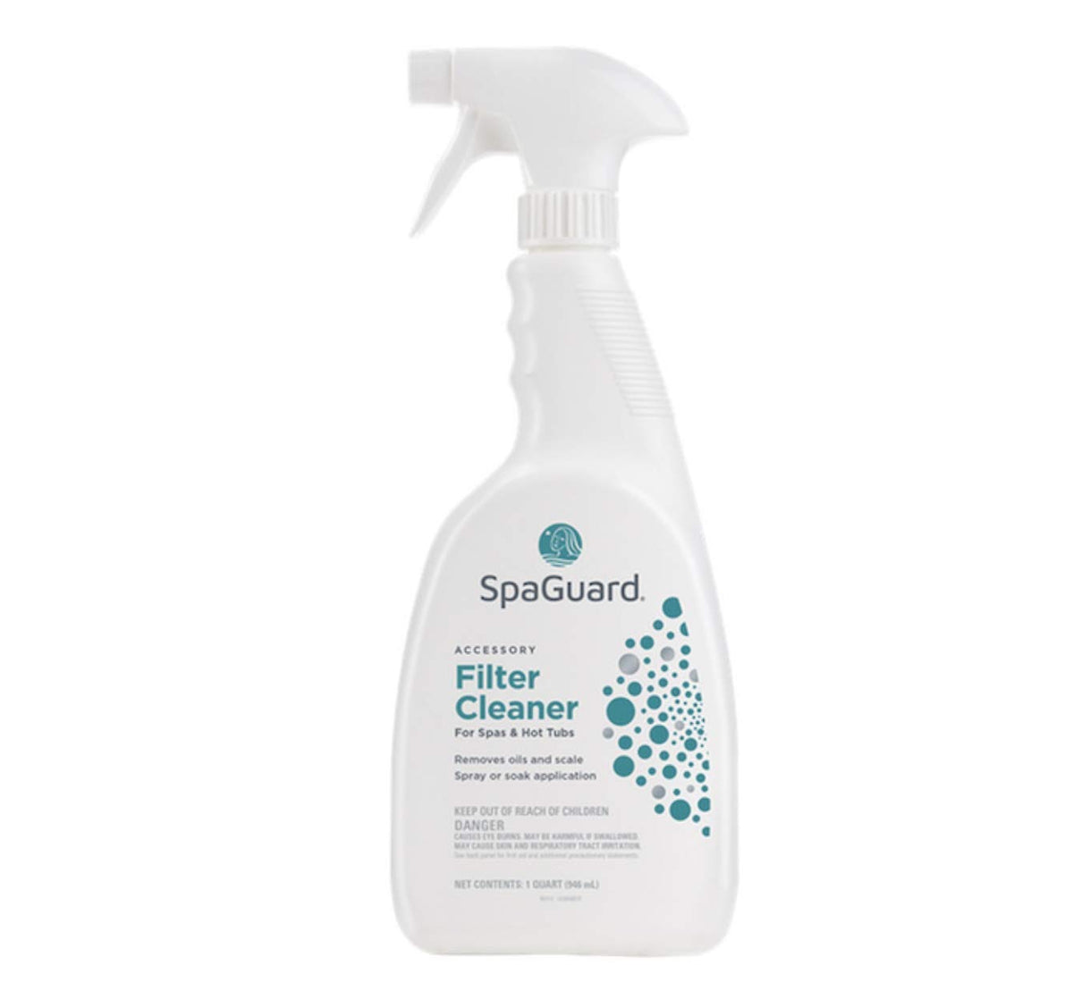 SpaGuard envase frontal mostrando aplicador y limpieza efectiva