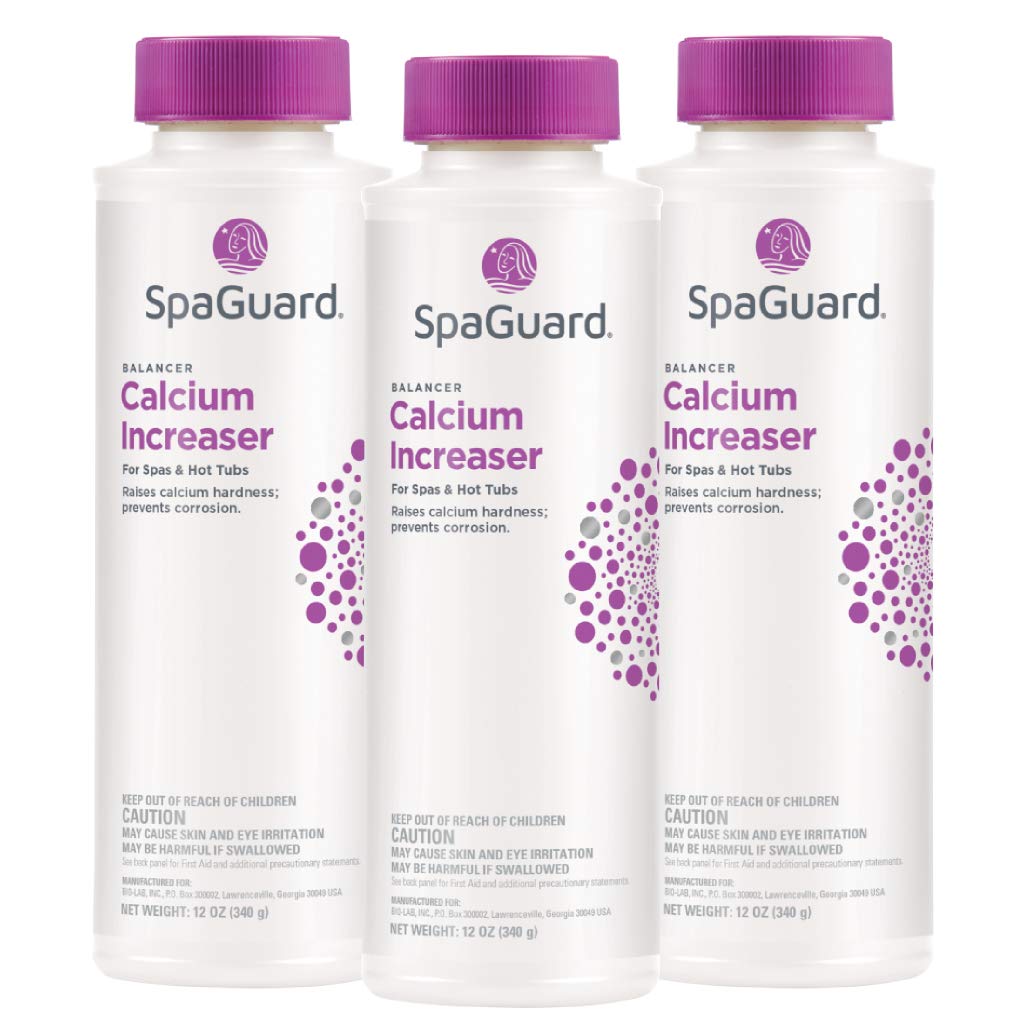 SpaGuard frente del envase mostrando el paquete de 12 oz y beneficios de protección
