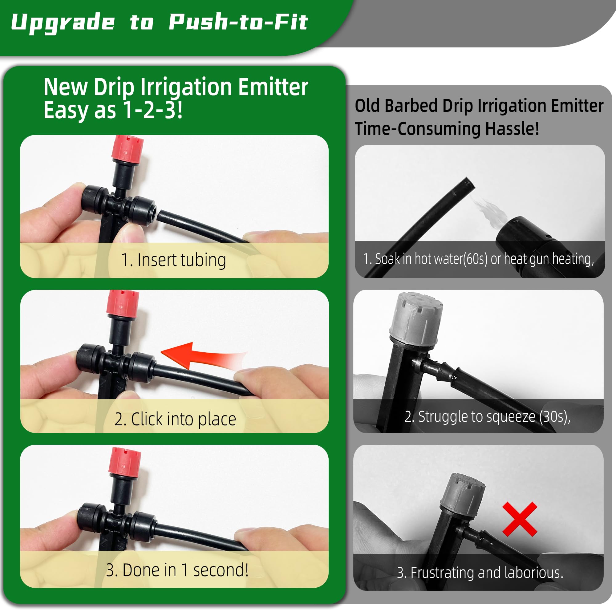 Spalolen detalle del conector push-to-fit con ajuste hermético