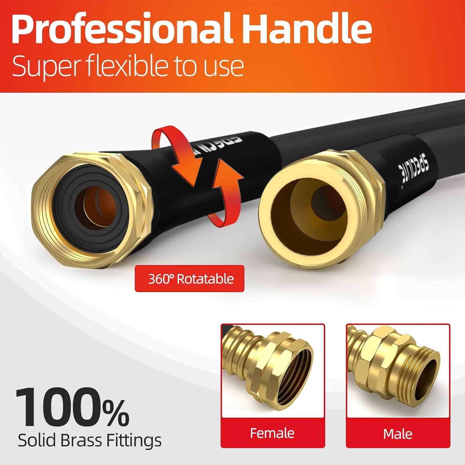SPECILITE manguera junto a objeto para comparar tamaño y entender escala práctica