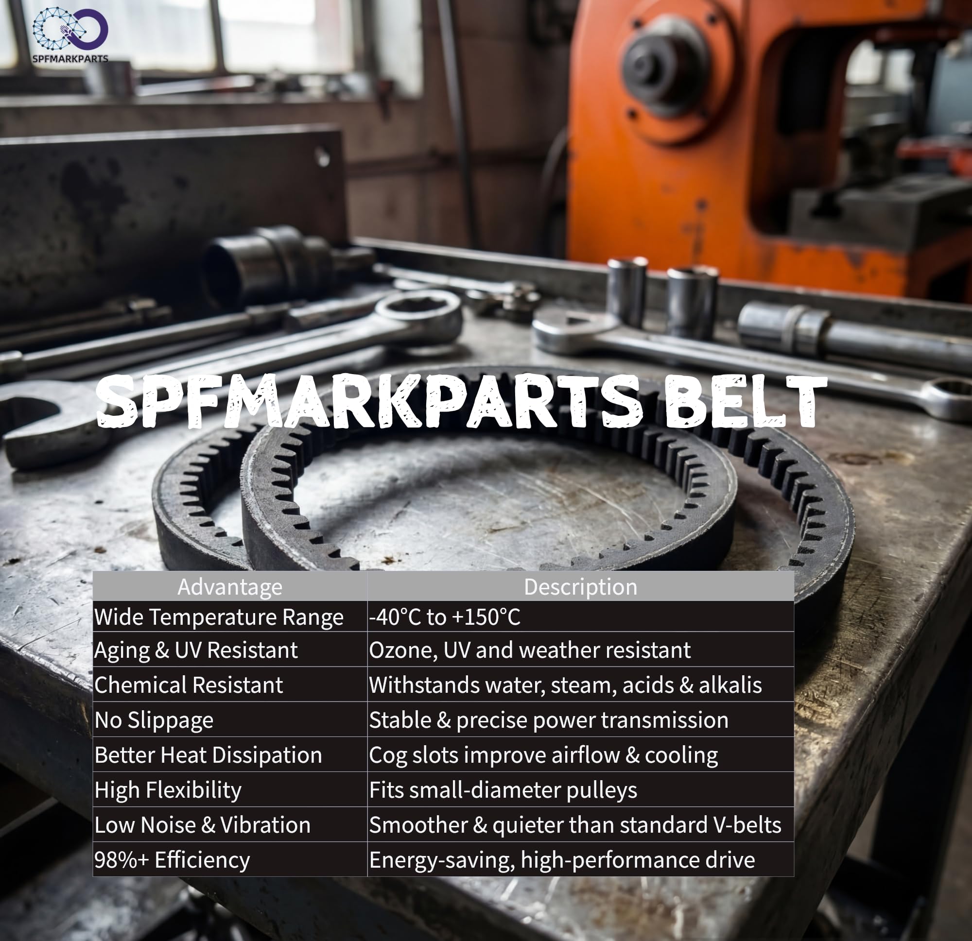 SPFMARKPARTS detalle de muescas que mejora flexibilidad y disipación