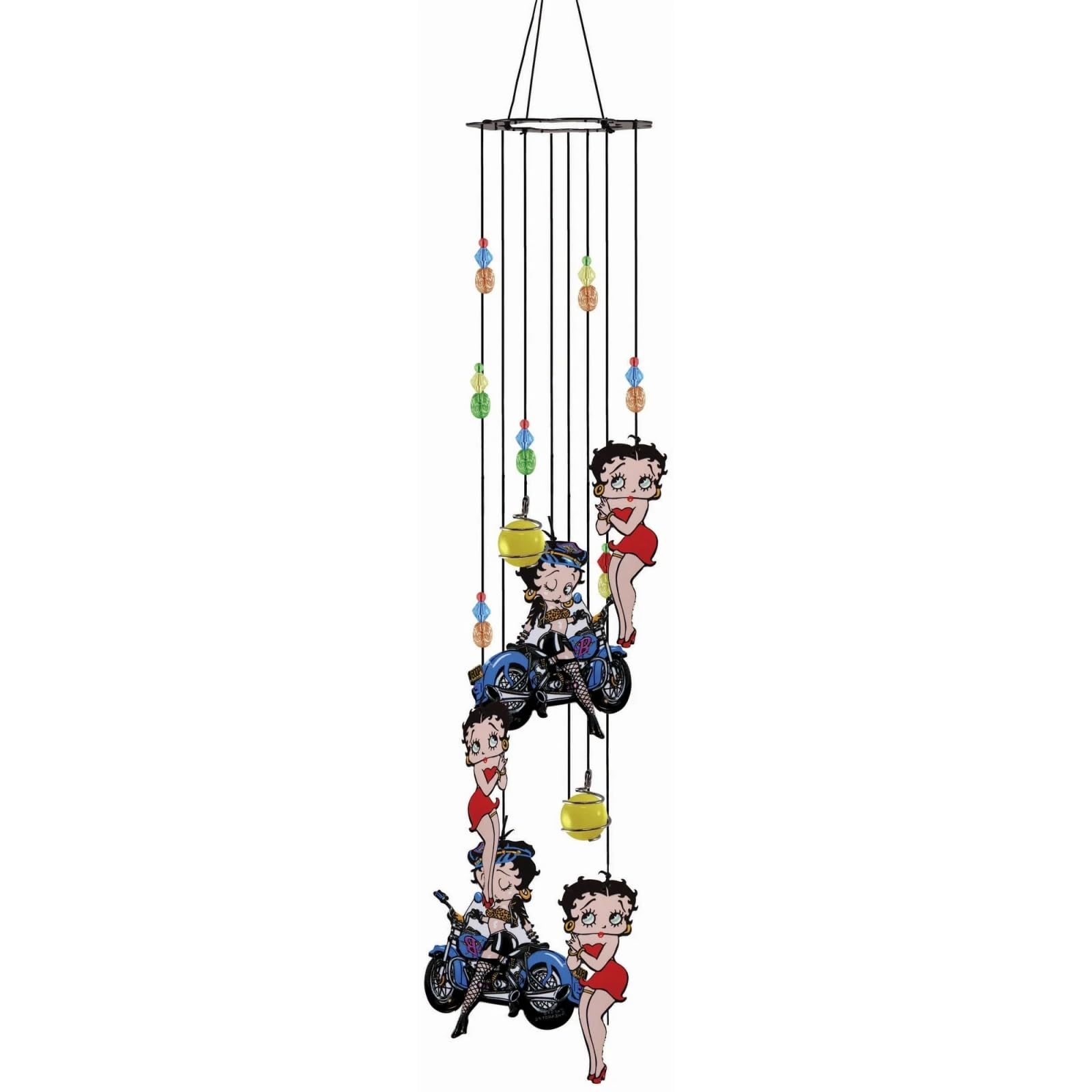 Spoontiques Betty Boop vista frontal mostrando diseño biker y atractivo decorativo