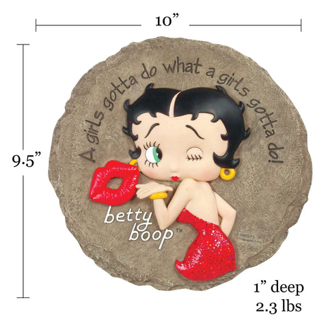 Spoontiques Betty Boop colocada en jardín aportando encanto inmediato