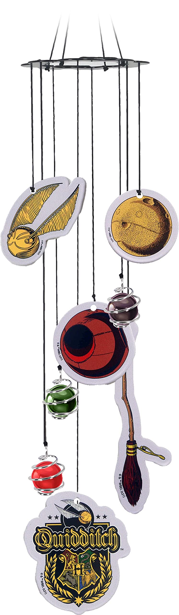 Spoontiques campana frontal mostrando diseño Quidditch y encanto decorativo en jardín
