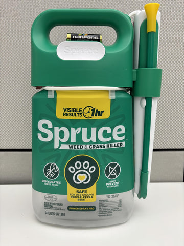 Spruce etiqueta de la botella mostrando instrucciones claras y beneficios