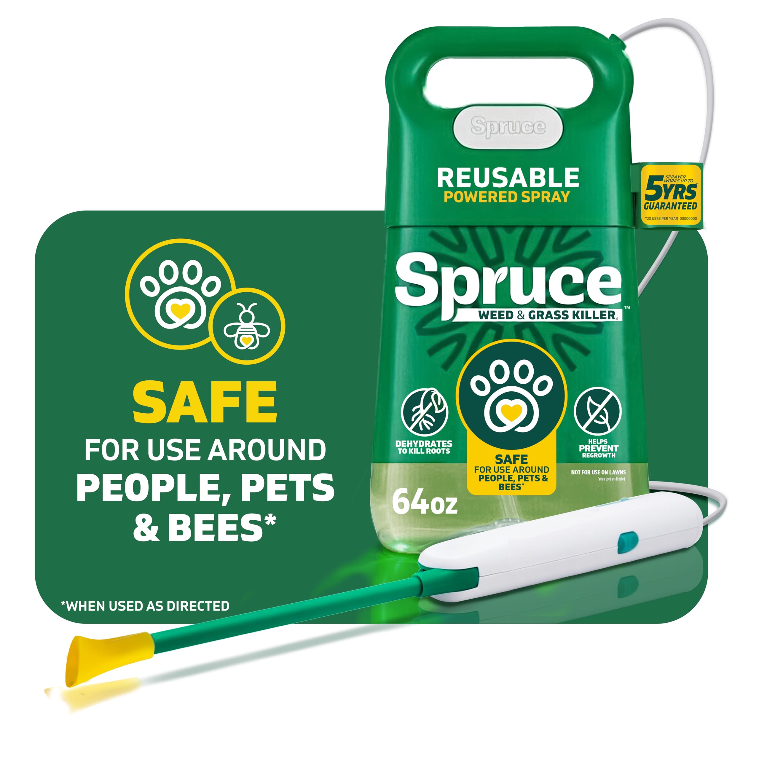 Spruce kit frente con botella 64 oz y varilla, solución lista para usar
