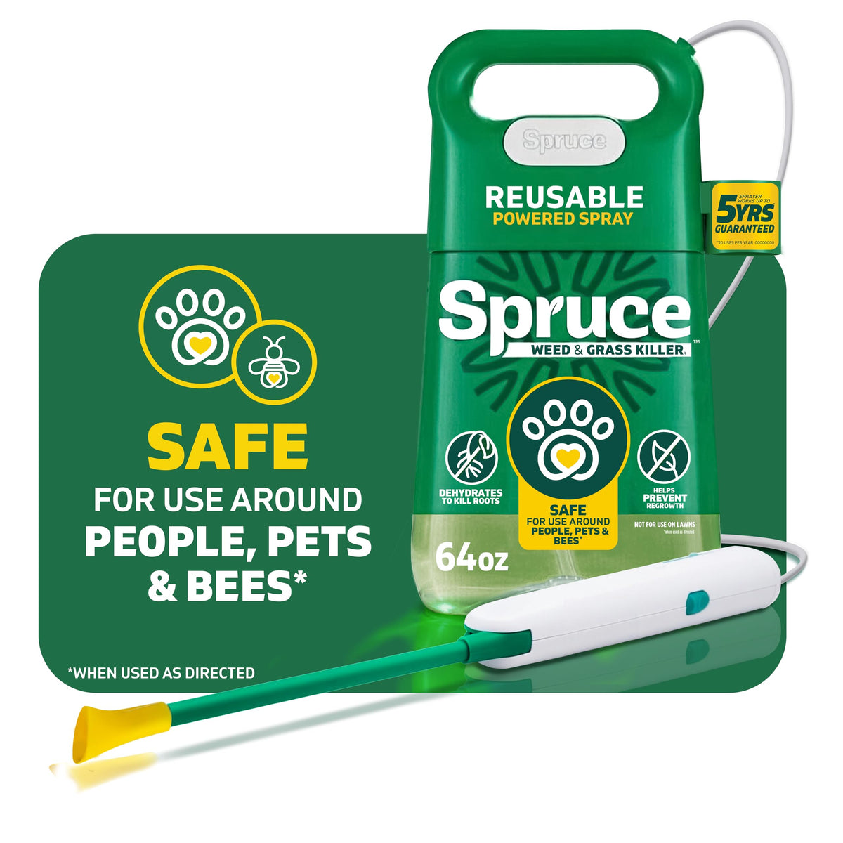 Spruce kit frente con botella 64 oz y varilla, solución lista para usar