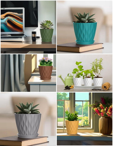 SQKH conjunto de macetas decorando salón para ambiente moderno