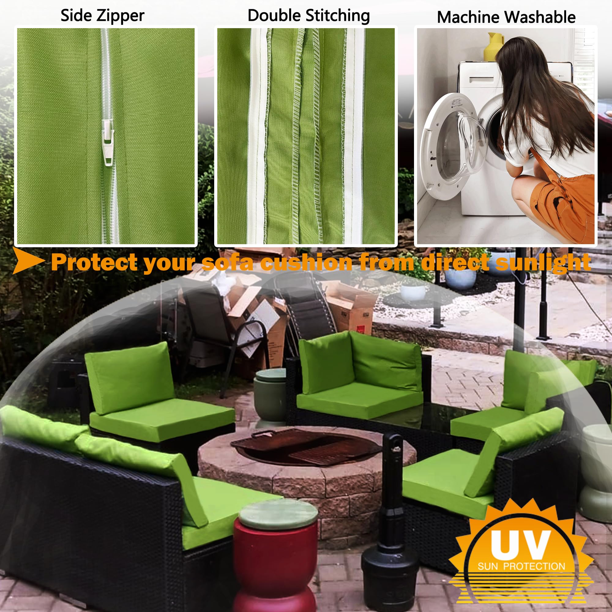 Sqodok comparación de tamaño 18x18 ideal para cojines de asiento