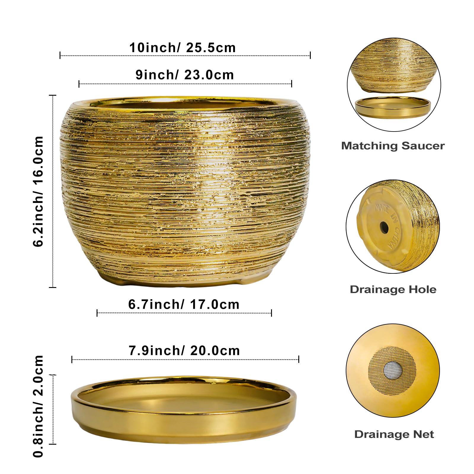 SQOWL plato cerámico que recoge agua sobrante y mantiene superficies limpias