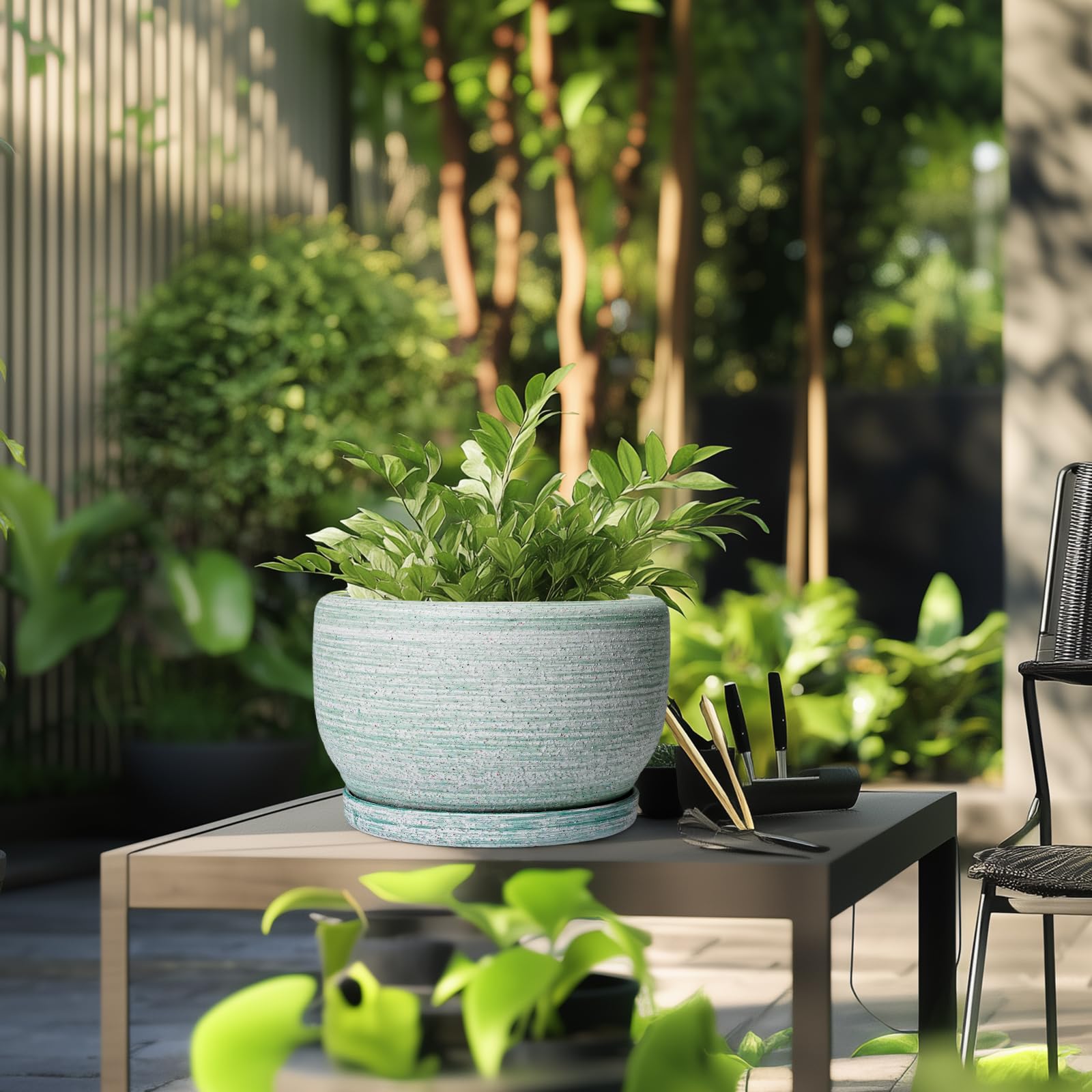 SQOWL maceta con monstera en ambiente que inspira decoración verde