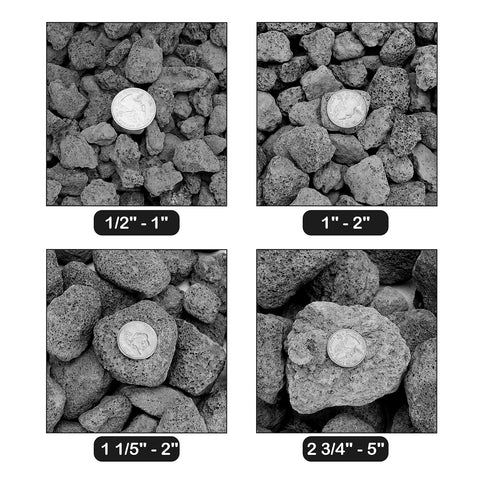 Stanbroil lava rock en uso en una fogata real realzando llamas