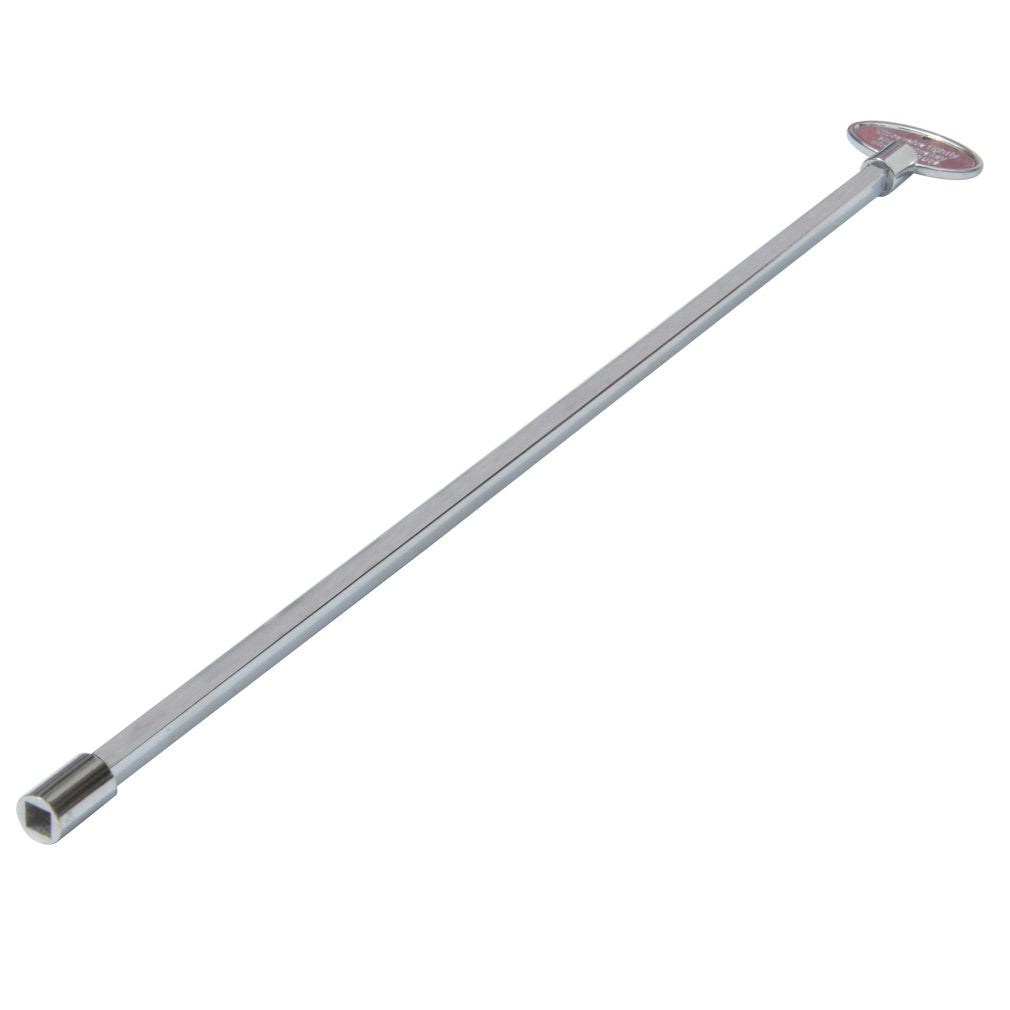 Stanbroil llave de válvula vista frontal en cromo pulido con diseño decorativo y beneficio estético