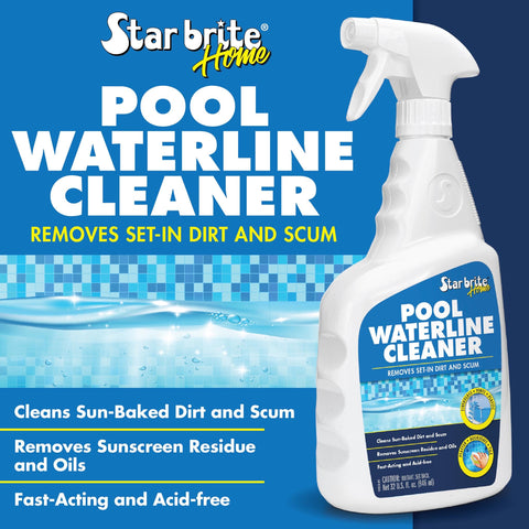STAR BRITE espuma actuando en la línea de agua para retirar residuos