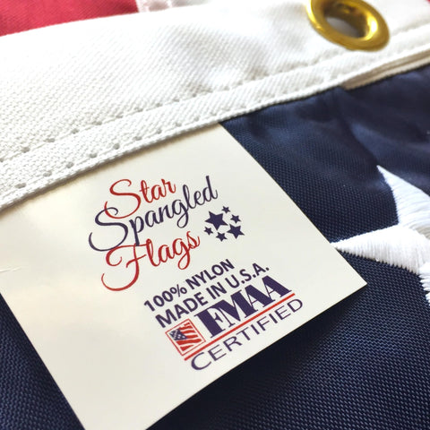 Star Spangled Flags vista frontal 2x3 mostrando colores vivos y resistencia