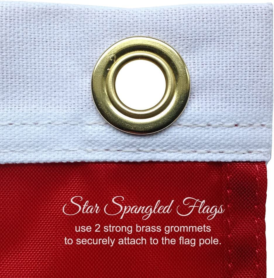 Star Spangled Flags ojales de latón para fijación segura y duradera