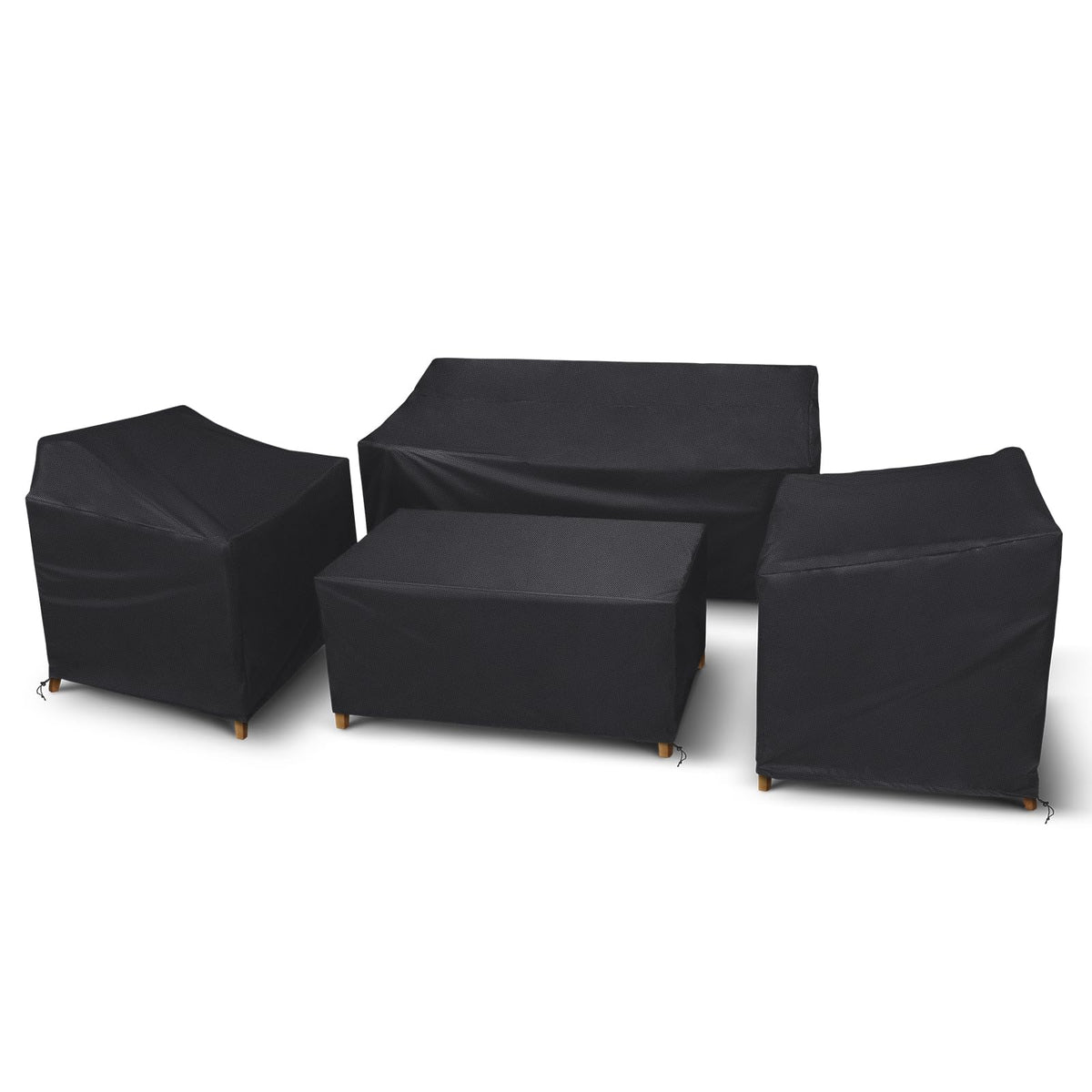 STARTWO vista frontal del juego de 4 fundas protegiendo muebles, protección integral