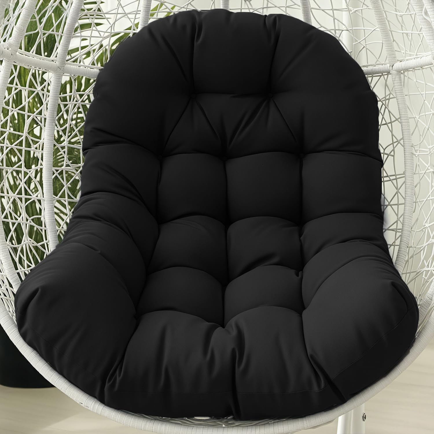 STAYDEN cojín egg frontal mostrando acolchado de 6 pulgadas y comodidad renovada