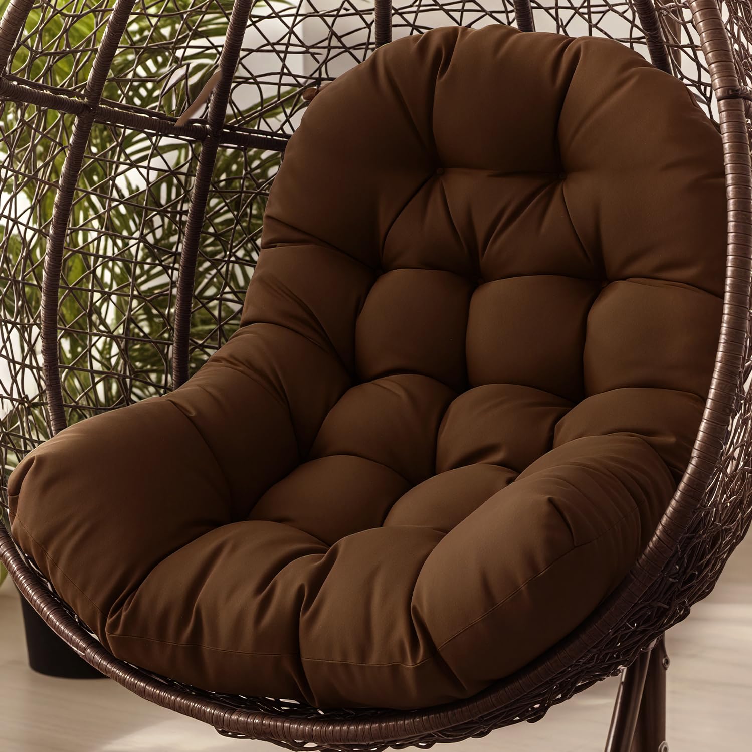 STAYDEN cojín en uso relajación leyendo en silla egg estilo de vida acogedor