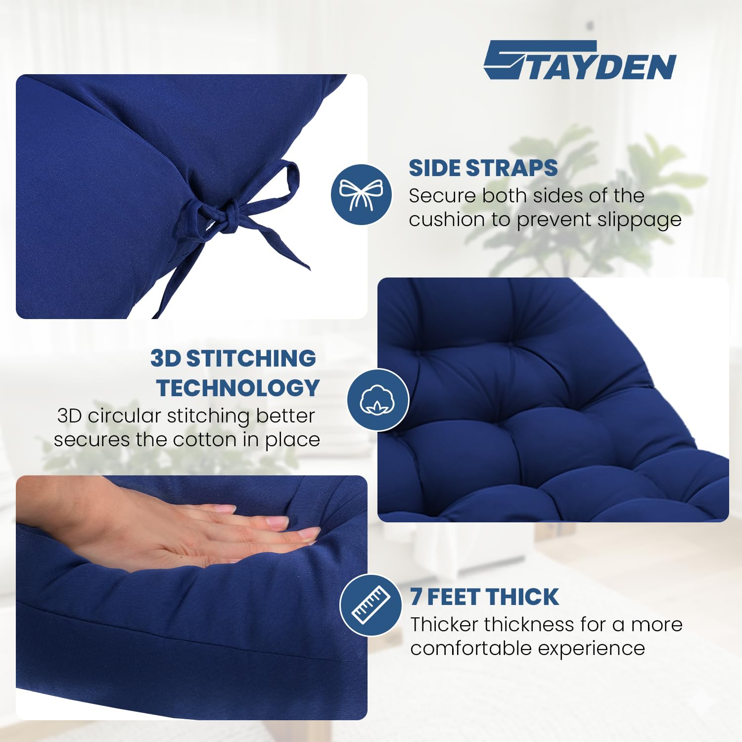 STAYDEN comparación de tamaño con regla para ver dimensiones exactas
