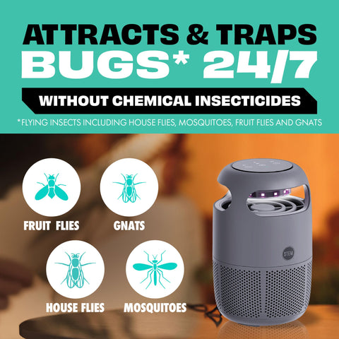 STEM detalle de la luz UV que atrae insectos y mejora la captura
