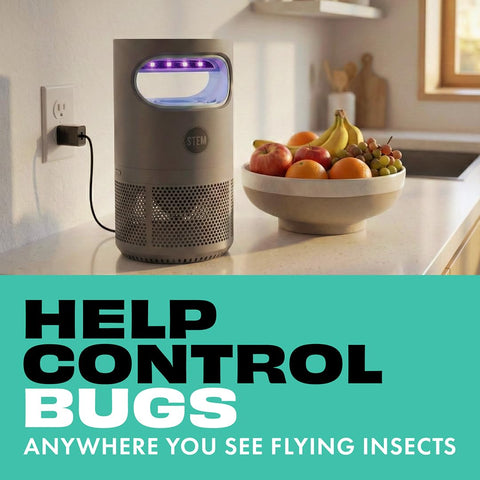 STEM luz UV encendida para atraer insectos de forma silenciosa