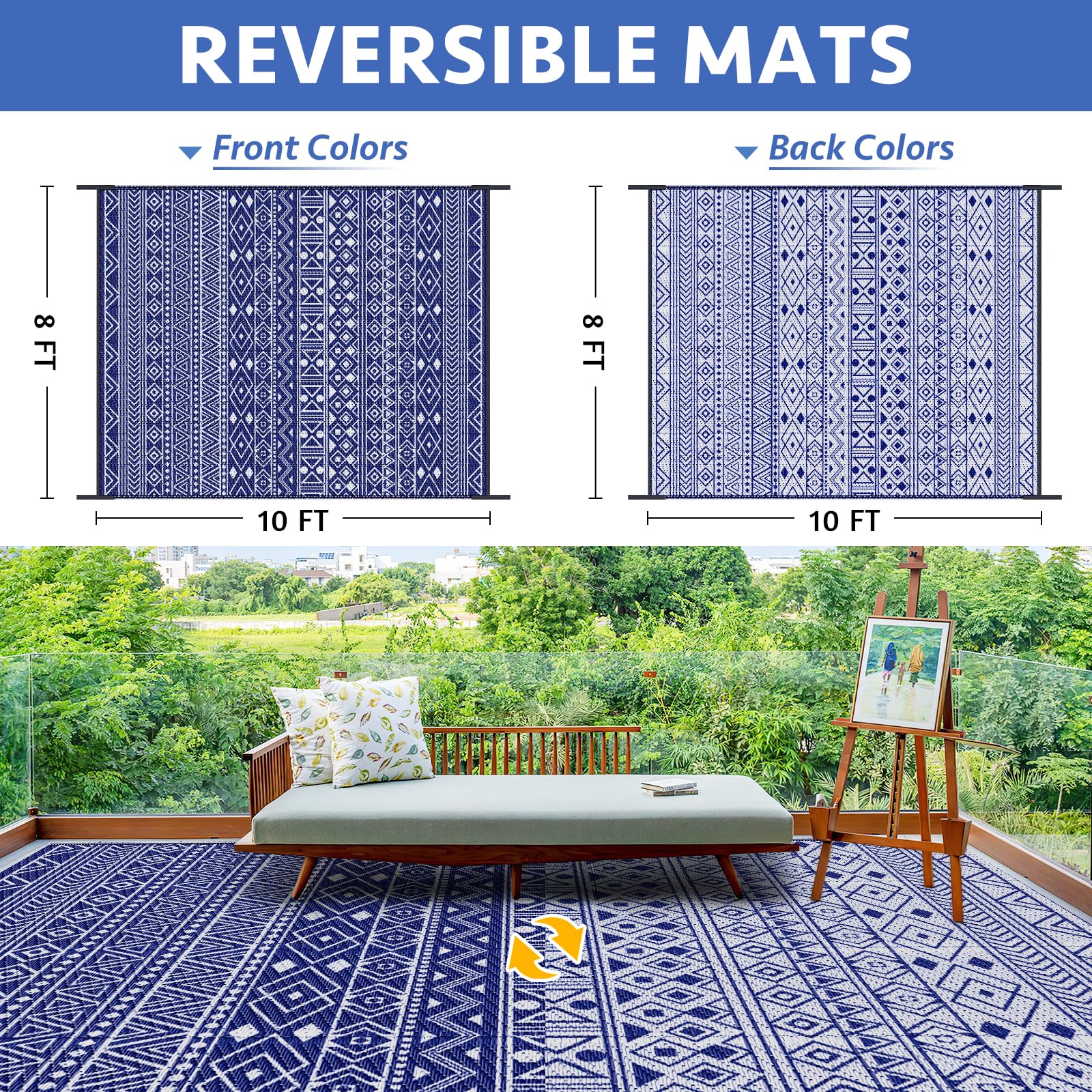 StepLively textura de paja plástica duradera y fácil limpieza