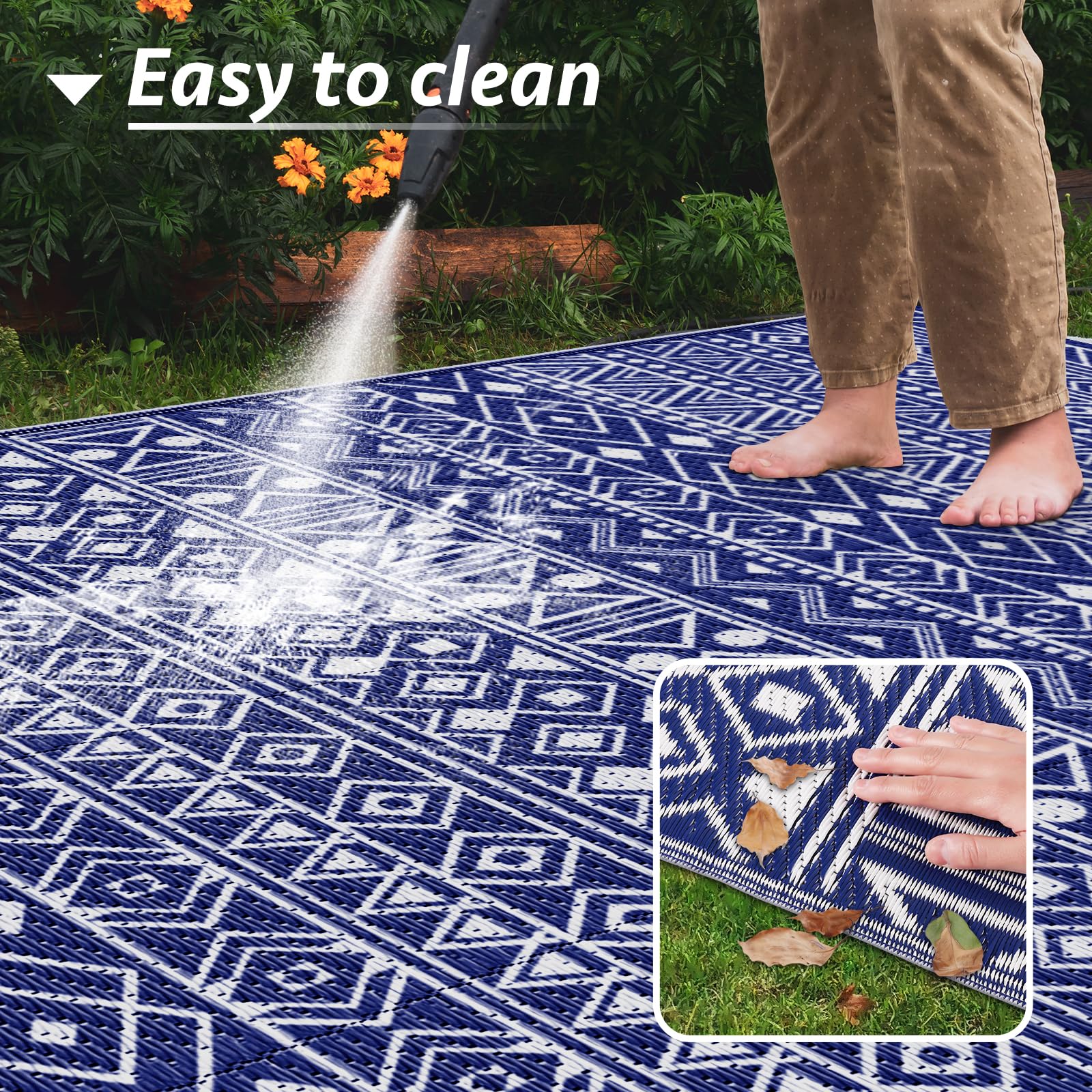 StepLively alfombra reversible con ambos lados visibles para versatilidad