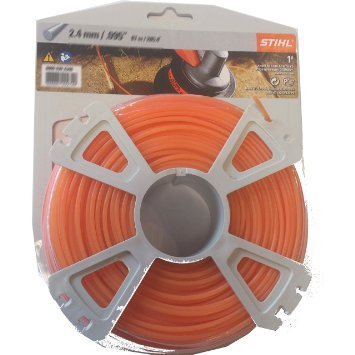 Stihl cuerda premium frente del empaque mostrando color naranja y durabilidad