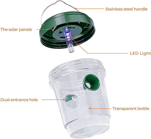 Stingmon luz UV nocturna encendida atrayendo insectos al dispositivo