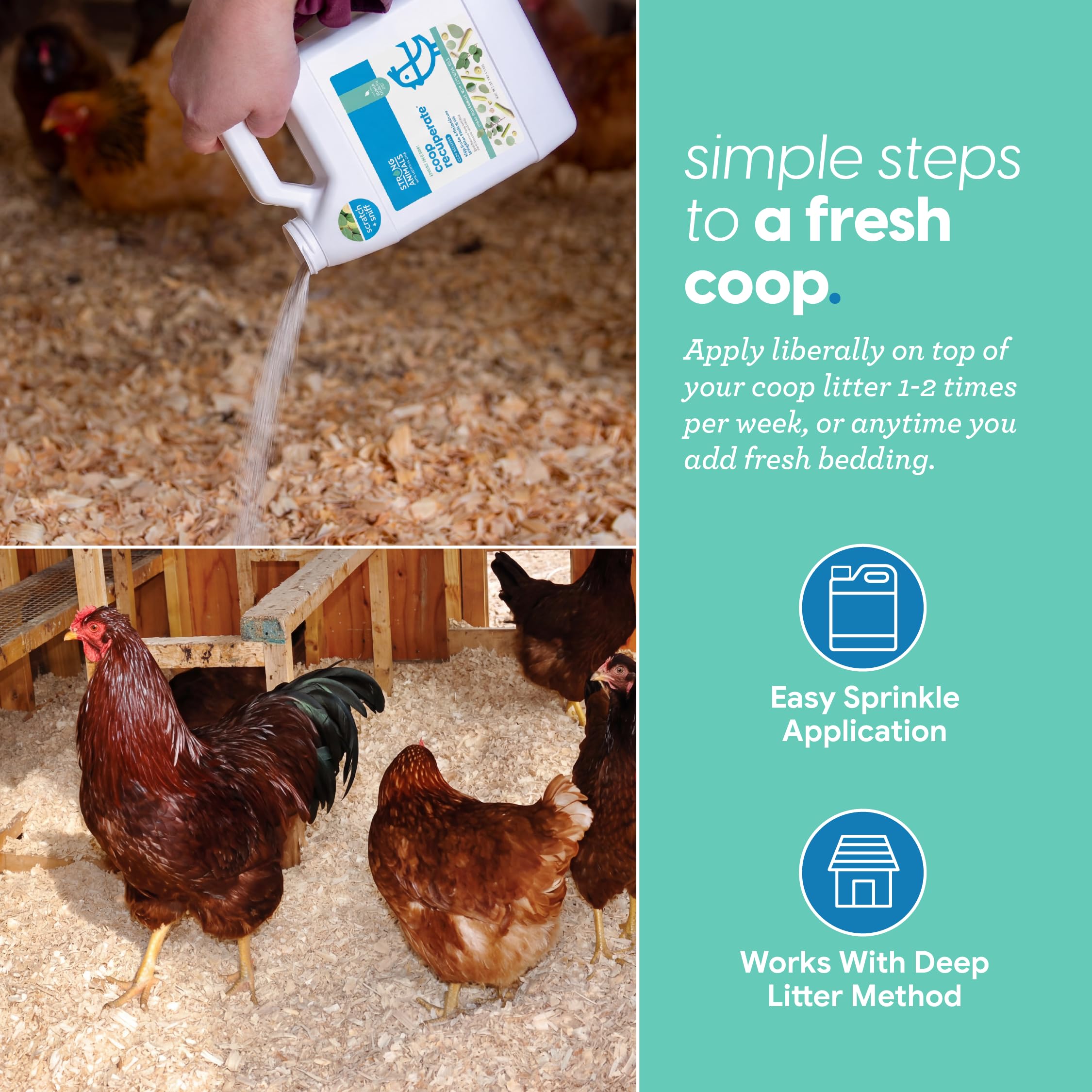 Strong Animals etiqueta con ingredientes y uso seguro para manejo claro