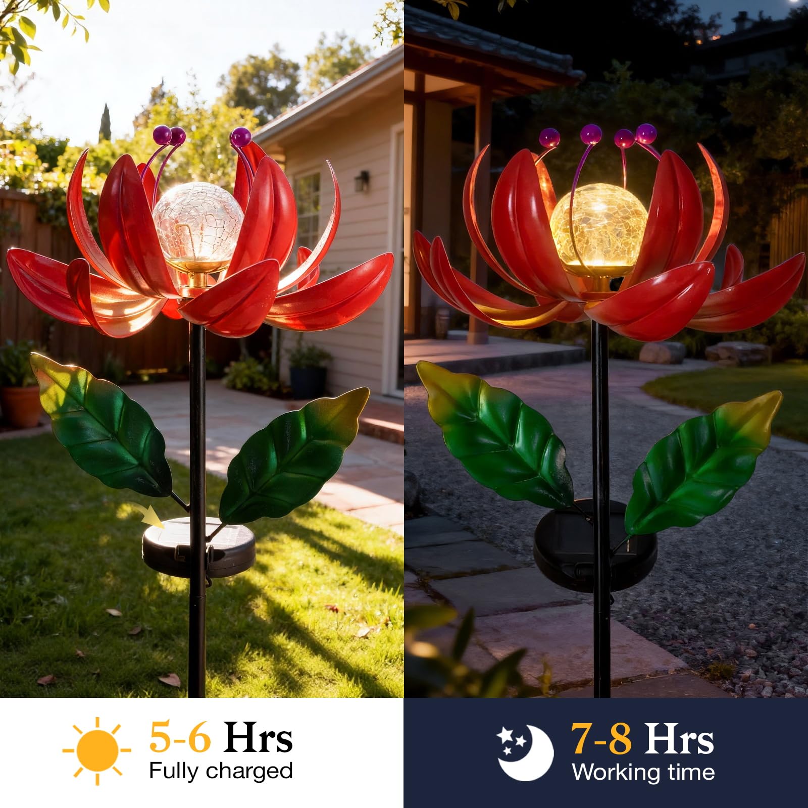SUCUY iluminación nocturna en porche creando ambiente acogedor