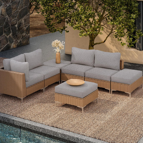 SUKAIKEQA ambiente de patio con fundas para un estilo armonioso
