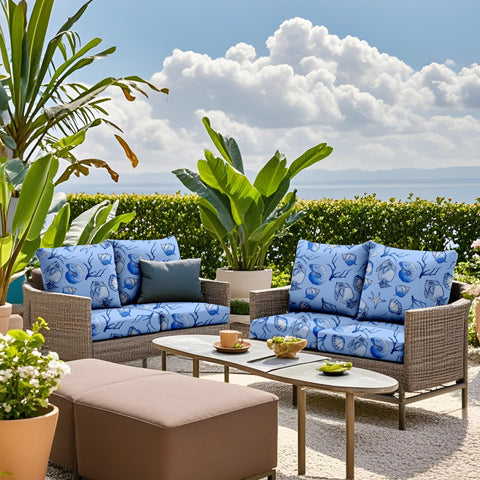 SUKAIKEQA escena de terraza con fundas mejorando la decoración exterior