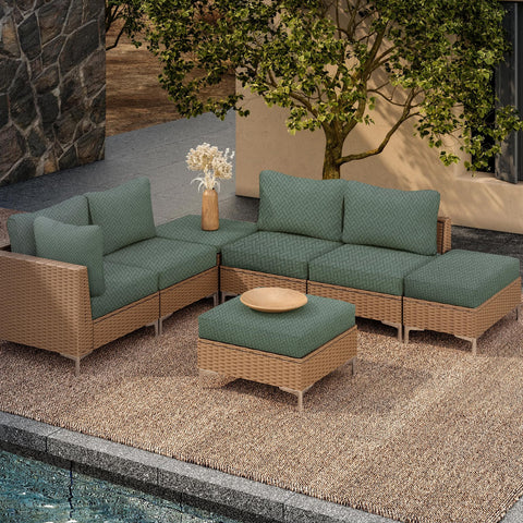 SUKAIKEQA fundas integradas en terraza decorada realzando el espacio exterior