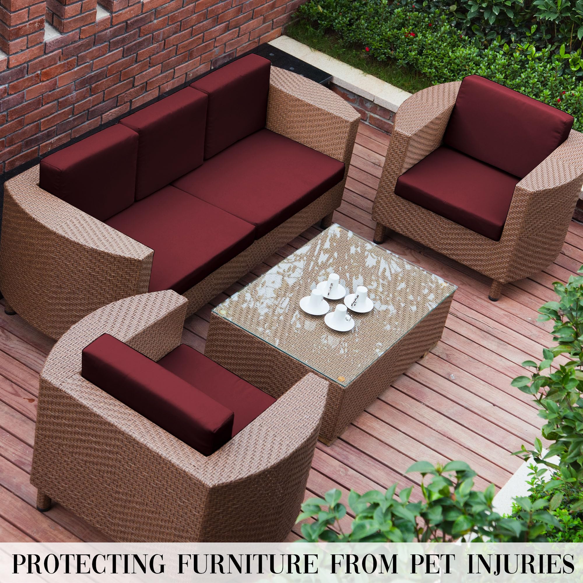 SUKAIKEQA fundas en ambiente de terraza aportando estilo y protección