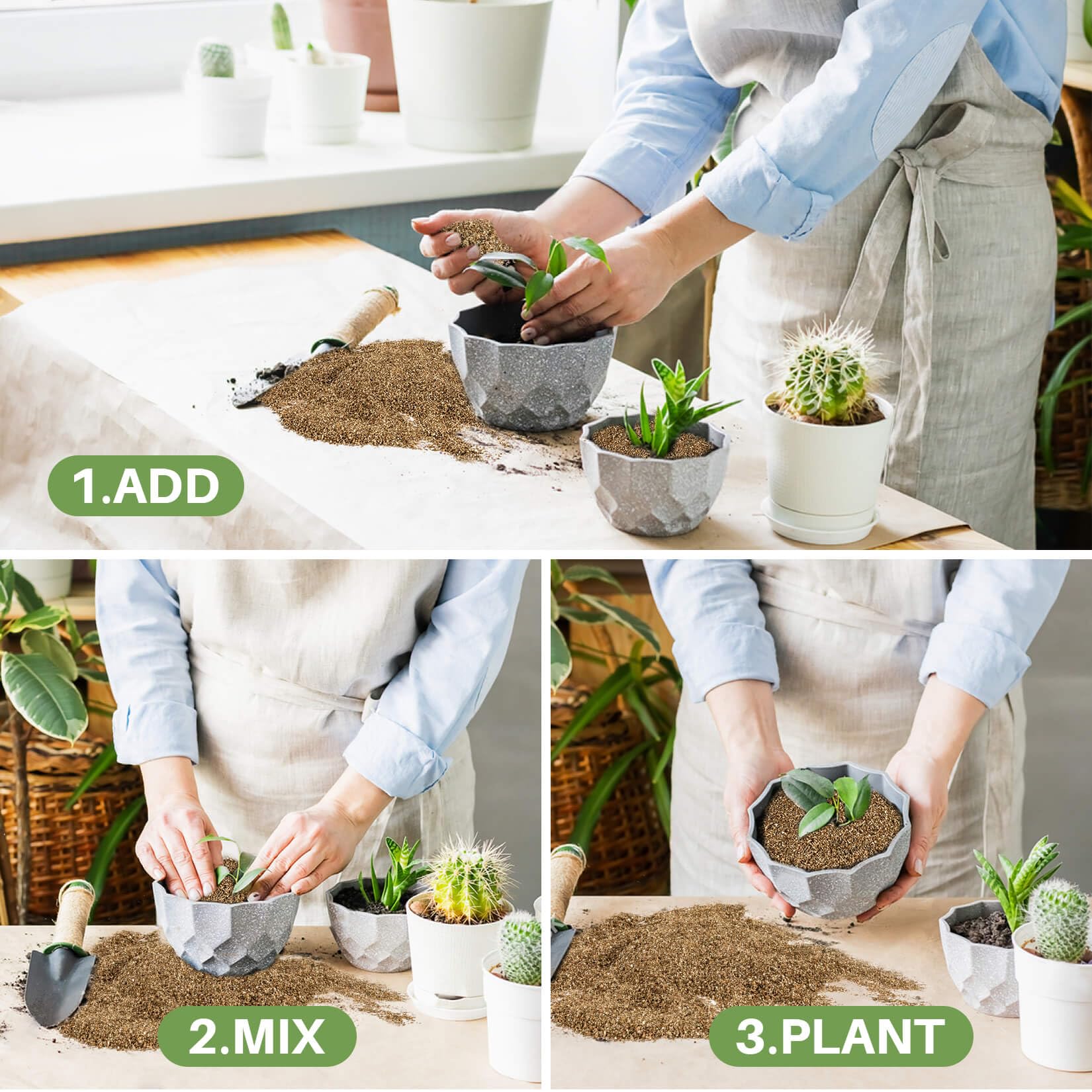 Sukh etiqueta con información de uso y composición hortícola útil