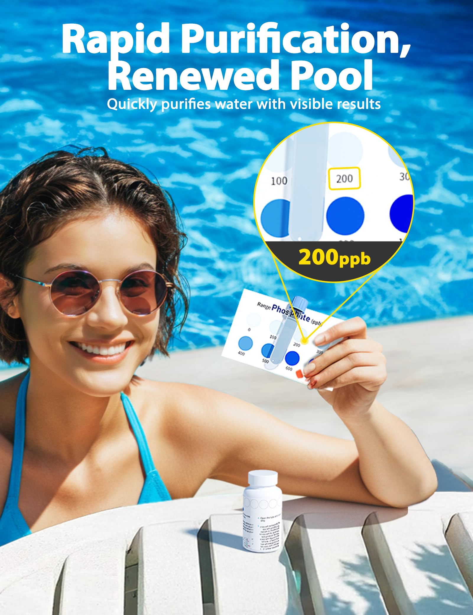 SUMMERBUDDY aplicación sobre la superficie de la piscina para tratamiento rápido