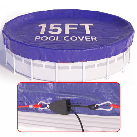 SUMMERBUDDY cubierta frontal 15 ft mostrando ajuste seguro y protección