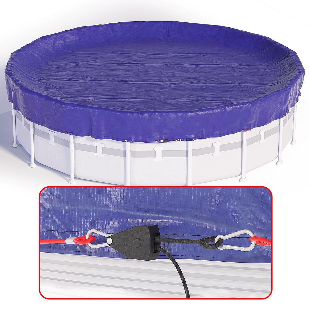 SUMMERBUDDY cubierta frontal mostrando ajuste seguro y protección