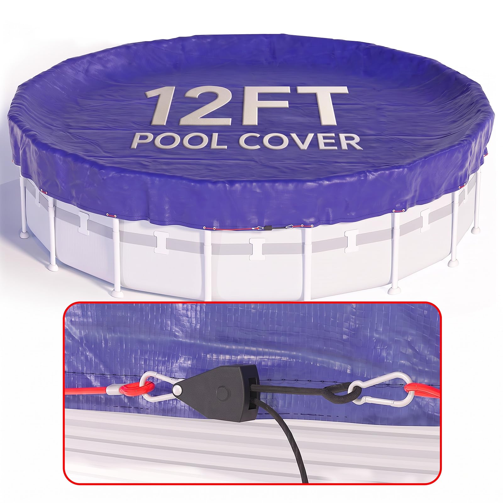 SUMMERBUDDY frontal de la cubierta 12 FT mostrando cobertura completa y protección